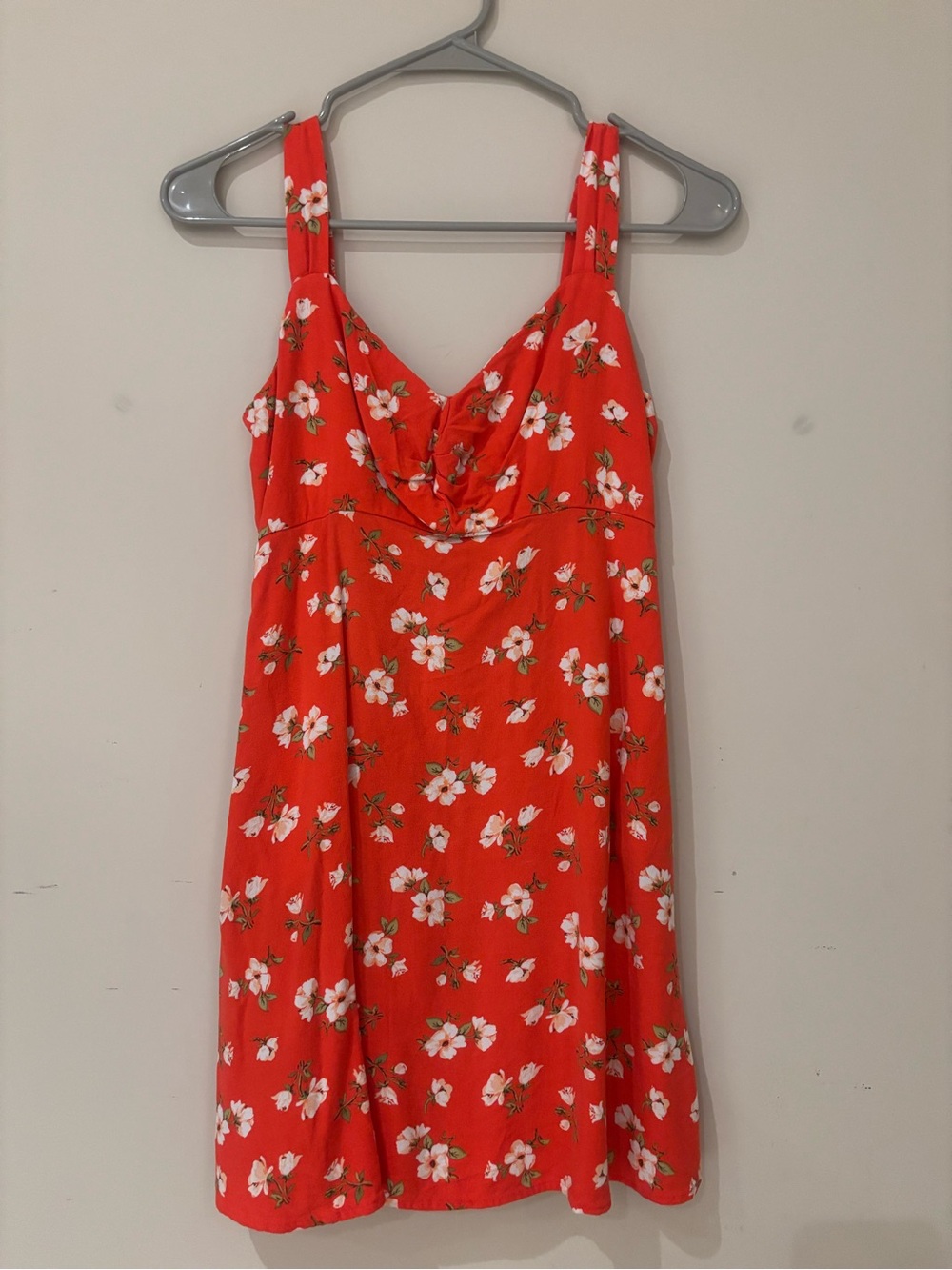 Old Navy Red Floral Slip Dress